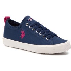 Tenisówki U.S. POLO ASSN. - Tania JUNE4043S9/C1 Dkbl. Niebieskie półbuty damskie U.S. Polo Assn., bez wzorów, z gumy, bez obcasa, na płaskiej podeszwie, bez zapięcia. W wyprzedaży za 179,00 zł.