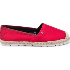 Tommy Hilfiger - Espadryle. Czerwone espadryle damskie marki TOMMY HILFIGER, z materiału. W wyprzedaży za 259,90 zł.