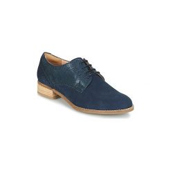 Derby Clarks NETLEY ROSE. Niebieskie półbuty damskie Clarks, bez wzorów, bez obcasa, bez zapięcia. Za 383,20 zł.