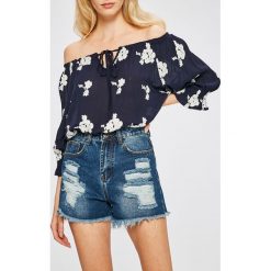 Answear - Szorty Boho Bandit. Niebieskie szorty jeansowe damskie marki ANSWEAR, s, casualowe, z podwyższonym stanem. W wyprzedaży za 89,90 zł.