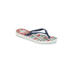 Japonki Dziecko Havaianas KIDS SLIM FASHION. Białe klapki dziewczęce marki Havaianas. Za 71,20 zł.