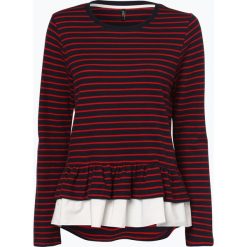 ONLY - Damska koszulka z długim rękawem, niebieski. Niebieskie t-shirty damskie ONLY, l, z falbankami. Za 79,95 zł.