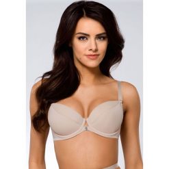 Biustonosz Corinne Multiway z wyjmowanymi wkładkami. Różowe biustonosze Avalingerie, bez wzorów, z bawełny. Za 80,99 zł.