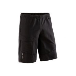 Szorty Na Rower Mtb St 100 Męskie. Czarne spodenki i szorty męskie ROCKRIDER, m, bez wzorów, z elastanu. Za 39,99 zł.