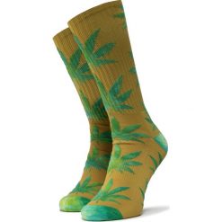 Skarpety Wysokie Unisex HUF - Plantlife Tiedye Leaves Sock SK00433 r.OS Golden Spice. Żółte skarpetki damskie HUF, bez wzorów, z bawełny. Za 79,00 zł.