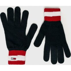 Tommy Jeans - Rękawiczki. Szare rękawiczki męskie Tommy Jeans, z dzianiny. Za 179,90 zł.