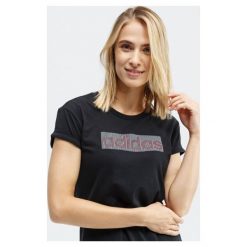 Adidas Koszulka Ss W Spcl Prnt T 2 , czarny, rozmiar L. Czarne koszulki damskie Adidas, s, bez wzorów, z bawełny, bez kołnierzyka. Za 99,99 zł.