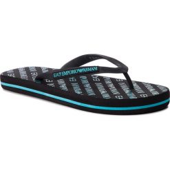 Japonki EA7 EMPORIO ARMANI - XCQ001 XCC07 00360 Sea World. Czarne klapki męskie EA7 Emporio Armani, z materiału. W wyprzedaży za 209,00 zł.