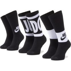 Zestaw 3 par wysokich skarpet unisex NIKE - SX6839 010 Czarny. Czarne skarpetki damskie Nike, bez wzorów, z elastanu. Za 49,00 zł.