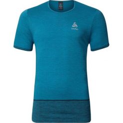 Odlo koszulka męska Crew Neck Blue. Niebieskie koszulki męskie Odlo, m, bez wzorów, bez kołnierzyka, bez rękawów, rowerowe. Za 99,00 zł.