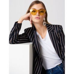 Okulary przeciwsłoneczne damskie: NA-KD Accessories Okulary przeciwsłoneczne z okrągłymi szkłami – Yellow
