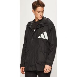 Adidas Performance - Kurtka. Czarne płaszcze męskie adidas Performance, s, bez wzorów, z poliesteru, długie, z kapturem. W wyprzedaży za 299,90 zł.