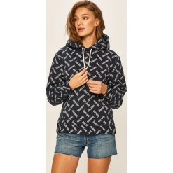 Tommy Jeans - Bluza. Niebieskie bluzy damskie Tommy Jeans, s, bez wzorów, z bawełny, bez rękawów, z kapturem. Za 449,90 zł.