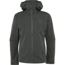 Haglöfs TRAIL JACKET MEN Kurtka Outdoor beluga. Brązowe kurtki sportowe męskie marki Haglöfs, m, bez wzorów, z bawełny, bez kaptura, outdoorowe. W wyprzedaży za 671,20 zł.