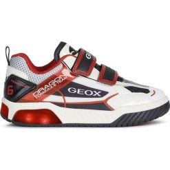 Geox - Buty dziecięce. Białe trampki chłopięce Geox, bez wzorów, z gumy, sportowe, bez zapięcia. Za 279,90 zł.