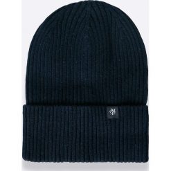 Marc O'Polo - Czapka + szalik. Czarne czapki zimowe męskie marki Marc O'Polo, na zimę, z bawełny. W wyprzedaży za 219,90 zł.