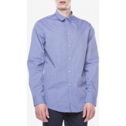 Trussardi Jeans Koszula Niebieski. Niebieskie koszule męskie Trussardi Jeans, bez wzorów, z bawełny, bez kołnierzyka, z długim rękawem. Za 688,95 zł.