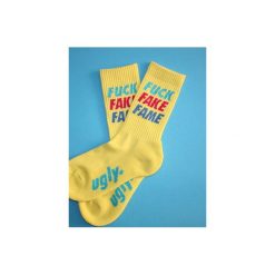 UGLY Skarpetki UGLY FFF YELLOW. Żółte skarpetki damskie marki Ugly, z bawełny. Za 29,00 zł.