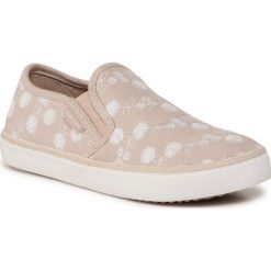 Tenisówki GEOX - J Kiwi G. D J62D5D 000DS C5000 S Beige. Brązowe trampki dziewczęce Geox, bez wzorów, ze skóry, bez zapięcia. Za 249,00 zł.