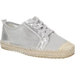 Espadryle sznurowane Casu L17704P. Szare espadryle damskie marki Casu, bez wzorów, bez obcasa. Za 39,99 zł.
