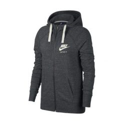 Nike bluza damska W Nsw Gym Vntg Hoodie Fz Anthracite Sail L. Bluzy sportowe damskie Nike, l, bez wzorów, z bawełny, z długim rękawem, długie, z kapturem. W wyprzedaży za 215,00 zł.