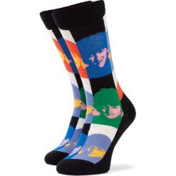 Skarpety Wysokie Unisex HAPPY SOCKS - BEA01-9701 Czarny Kolorowy. Czarne skarpetki damskie Happy Socks, bez wzorów, z elastanu. Za 54,90 zł.