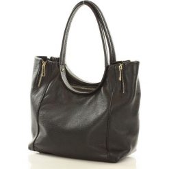 Kuferki damskie: Torebka skórzana italian bag METROPOLIS – czarna