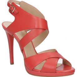 Sandały bruno premi f3302p. Pomarańczowe sandały damskie Bruno Premi, bez wzorów, ze skóry, eleganckie, bez obcasa, bez zapięcia. Za 479,99 zł.