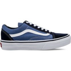 Niebieskie Komfortowe Lekkie Trampki Vans Old Skool NVY. Niebieskie trampki i tenisówki damskie marki Molly.pl, bez wzorów, z gumy, bez zapięcia. Za 299,00 zł.