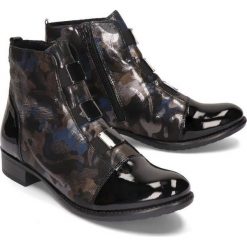 RIEKER REMONTE R6444-91 multi, botki damskie. Botki damskie Rieker Remonte, ze skóry, bez obcasa, na obcasie, na zamek. Za 359,90 zł.