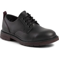 Oxfordy WRANGLER - Spike Derby WL92591A Black 062. Czarne półbuty damskie Wrangler, bez obcasa, na płaskiej podeszwie, bez zapięcia. Za 299,00 zł.