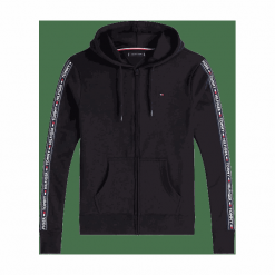 Tommy Hilfiger bluza męska UM0UM00708 Hoodie LS HWK, M czarna. Czarne bluzy męskie TOMMY HILFIGER, m, bez wzorów, z bawełny, z kapturem, bez rękawów. Za 349,00 zł.
