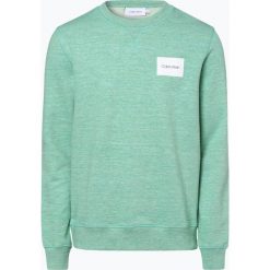 Calvin Klein - Męska bluza nierozpinana, zielony. Zielone bluzy męskie Calvin Klein, m, z aplikacjami, z bawełny, bez kołnierzyka, bez rękawów, bez kaptura. Za 449,95 zł.