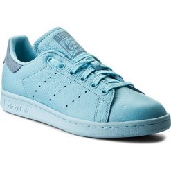 Buty adidas - Stan Smith BZ0472 Iceblu/Iceblu/Tacblu. Niebieskie buty sportowe damskie Adidas, bez wzorów, ze skóry, eleganckie, bez obcasa, na płaskiej podeszwie, bez zapięcia. W wyprzedaży za 269,00 zł.
