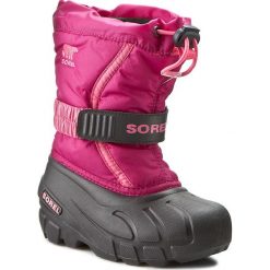 Śniegowce SOREL - Childrens Flurry NC1885 Deep Blush/Tropic Pink 684. Różowe kozaki dziewczęce marki Sorel, bez zapięcia. W wyprzedaży za 189,00 zł.