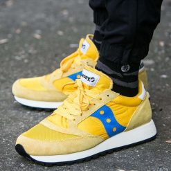 Buty Saucony Jazz Original "Yellow/Blue" (S70321-10). Żółte buty sportowe męskie Saucony, ze skóry, bez zapięcia. Za 339,99 zł.