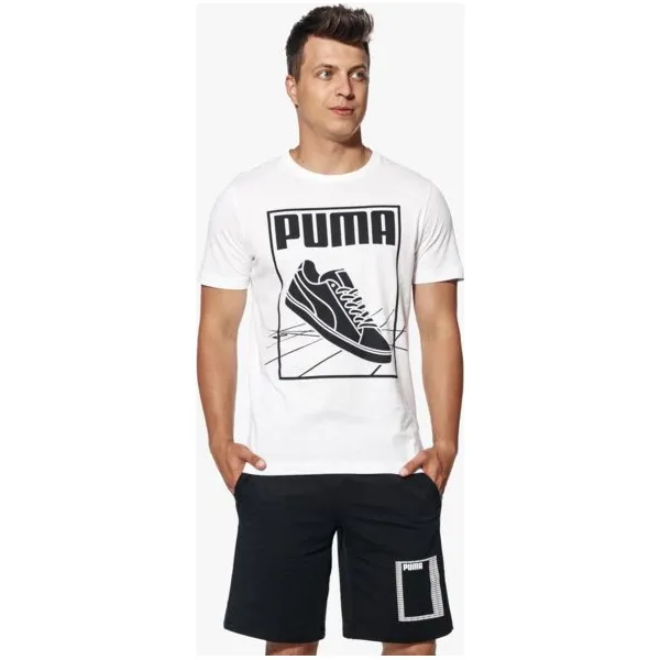 Puma Koszulka Ss Track , biały, rozmiar M. Białe koszulki męskie Puma, m, bez wzorów, z bawełny, klasyczne, z klasycznym kołnierzykiem, bez rękawów. W wyprzedaży za 89,99 zł.