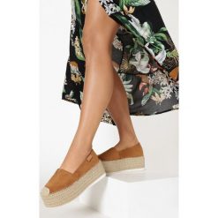 Camelowe Espadryle Corderin. Brązowe espadryle damskie Born2be, bez wzorów, bez obcasa. W wyprzedaży za 64,99 zł.