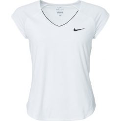 Nike Performance PURE Tshirt basic blanc/noir. Białe topy sportowe damskie marki Nike Performance, l, z elastanu. W wyprzedaży za 161,10 zł.