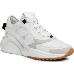 Sneakersy PHILIPPE MODEL - Eze EZLD WK06 Blanc. Białe półbuty damskie Philippe Model, bez wzorów, ze skóry, bez obcasa, na płaskiej podeszwie, bez zapięcia. Za 1379,00 zł.