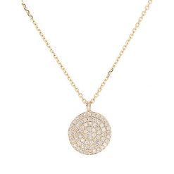 Złoty naszyjnik z diamentową zawieszką - dł. 40 cm. Żółte naszyjniki damskie REVONI, z diamentem, złote. W wyprzedaży za 859,95 zł.