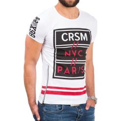 T-shirty męskie: CRSM T-shirt męski biały r. M (16017-1)