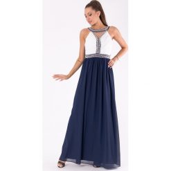 EVA&LOLA SUKIENKA GRANAT 48031-2. Sukienki damskie EVA&LOLA, s, bez wzorów, bez kołnierzyka, bez rękawów. Za 245,94 zł.
