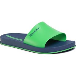 Klapki IPANEMA - Slide Unissex 82832 Blue/Green 20783. Zielone klapki damskie Ipanema, bez wzorów, z tworzywa sztucznego, bez obcasa. Za 99,99 zł.