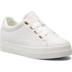 Sneakersy GANT - Aurora 18531433 Bright White G290. Białe półbuty damskie GANT, ze skóry. W wyprzedaży za 339,00 zł.