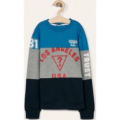 Guess Jeans - Bluza dziecięca 118-175 cm. Bluzy chłopięce Guess Jeans, z nadrukiem, z bawełny, bez rękawów, bez kaptura. Za 219,90 zł.