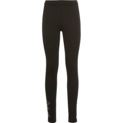 Legginsy ze sztrasami bonprix czarny. Czarne legginsy marki bonprix, z denimu. Za 69,99 zł.