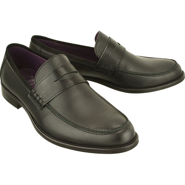 FABER F39/13/01 czarny 30/L, półbuty, mokasyny męskie. Czarne mokasyny męskie Faber, ze skóry, klasyczne. Za 249,90 zł.