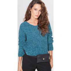 Szenilowy sweter oversize - Khaki. Brązowe swetry damskie Mohito, s, bez wzorów, bez rękawów, bez kaptura. W wyprzedaży za 59,99 zł.