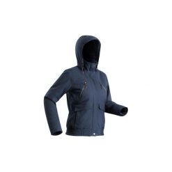 Kurtka turystyczna SH500 x-warm damska. Niebieskie kurtki damskie QUECHUA, na zimę, s, bez wzorów, z bawełny, bez kaptura. Za 299,99 zł.
